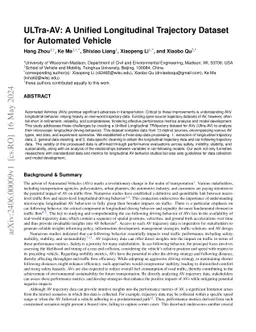 A Unified Longitudinal Trajectory Dataset for Automated Vehicle