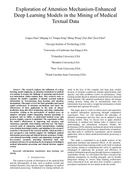 Exploration of Attention Mechanism-Enhanced Deep Learning Models in the
  Mining of Medical Textual Data