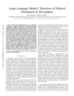 Large Language Models' Detection of Political Orientation in Newspapers