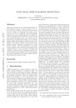 Easy real-time collision detection