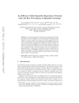 An Efficient Multi Quantile Regression Network with Ad Hoc Prevention of
  Quantile Crossing