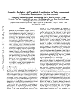 Streamflow Prediction with Uncertainty Quantification for Water
  Management: A Constrained Reasoning and Learning Approach