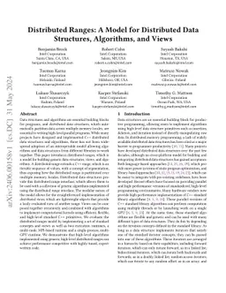 Distributed Ranges: A Model for Distributed Data Structures, Algorithms,
  and Views