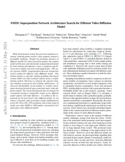 SNED: Superposition Network Architecture Search for Efficient Video
  Diffusion Model