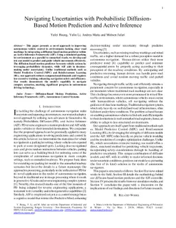 Navigating Autonomous Vehicle on Unmarked Roads with Diffusion-Based
  Motion Prediction and Active Inference