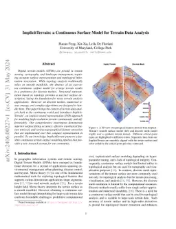 ImplicitTerrain: a Continuous Surface Model for Terrain Data Analysis