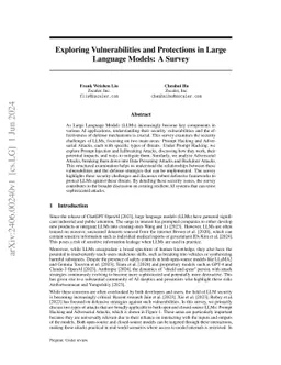 Exploring Vulnerabilities and Protections in Large Language Models: A
  Survey