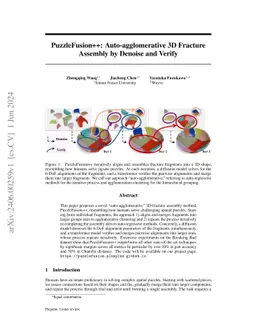 PuzzleFusion++: Auto-agglomerative 3D Fracture Assembly by Denoise and Verify