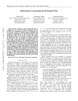 Phasor-Driven Acceleration for FFT-based CNNs