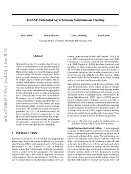 FedAST: Federated Asynchronous Simultaneous Training