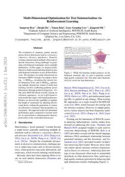 Multi-Dimensional Optimization for Text Summarization via Reinforcement
  Learning