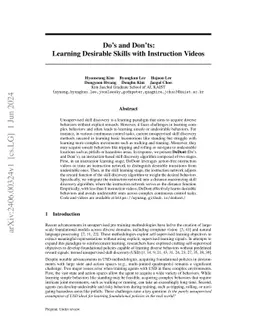 Do's and Don'ts: Learning Desirable Skills with Instruction Videos
