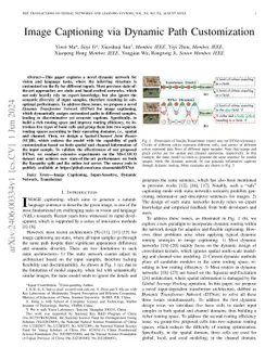 Image Captioning via Dynamic Path Customization