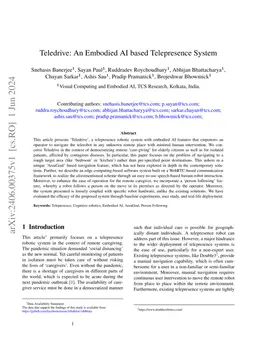 Teledrive: An Embodied AI based Telepresence System