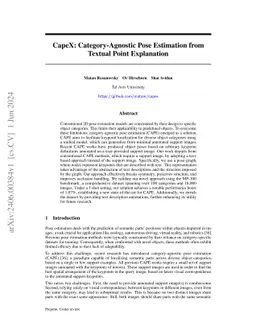 CapeX: Category-Agnostic Pose Estimation from Textual Point Explanation