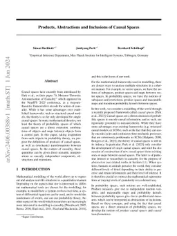 Products, Abstractions and Inclusions of Causal Spaces