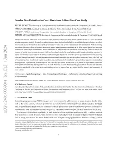 Gender Bias Detection in Court Decisions: A Brazilian Case Study