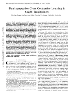 Dual-perspective Cross Contrastive Learning in Graph Transformers
