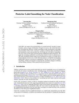 Posterior Label Smoothing for Node Classification