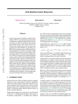 Stein Random Feature Regression
