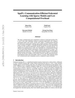 SpaFL: Communication-Efficient Federated Learning with Sparse Models and
  Low computational Overhead