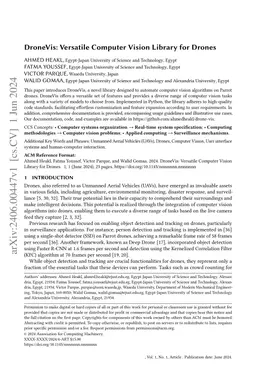 DroneVis: Versatile Computer Vision Library for Drones