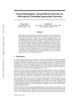 Neural Polarization: Toward Electron Density for Molecules by Extending
  Equivariant Networks