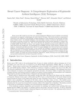 Breast Cancer Diagnosis: A Comprehensive Exploration of Explainable Artificial Intelligence (XAI) Techniques