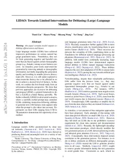 LIDAO: Towards Limited Interventions for Debiasing (Large) Language
  Models