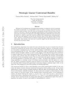 Strategic Linear Contextual Bandits