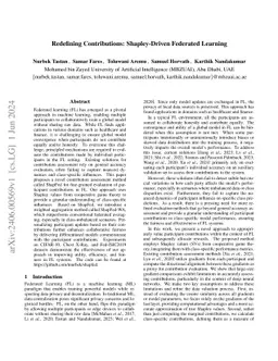 Redefining Contributions: Shapley-Driven Federated Learning