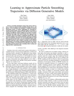 Learning to Approximate Particle Smoothing Trajectories via Diffusion
  Generative Models