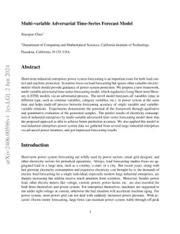 Multi-variable Adversarial Time-Series Forecast Model