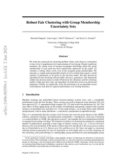 Robust Fair Clustering with Group Membership Uncertainty Sets