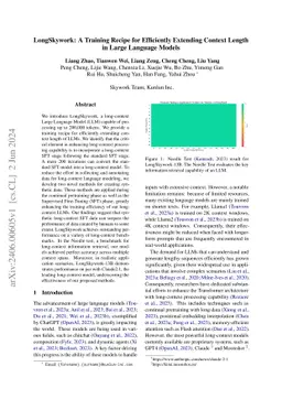 LongSkywork: A Training Recipe for Efficiently Extending Context Length
  in Large Language Models