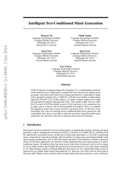 Intelligent Text-Conditioned Music Generation