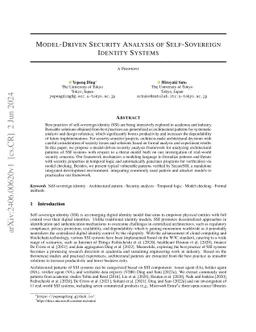 Model-Driven Security Analysis of Self-Sovereign Identity Systems