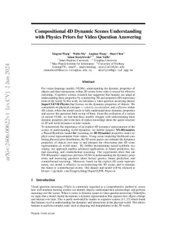Compositional 4D Dynamic Scenes Understanding with Physics Priors for Video Question Answering