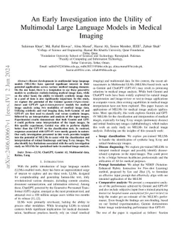 An Early Investigation into the Utility of Multimodal Large Language
  Models in Medical Imaging