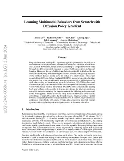 Learning Multimodal Behaviors from Scratch with Diffusion Policy
  Gradient
