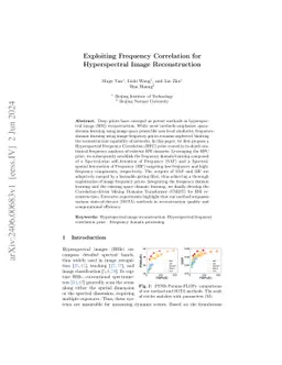 Exploiting Frequency Correlation for Hyperspectral Image Reconstruction