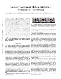 Unsupervised Neural Motion Retargeting for Humanoid Teleoperation