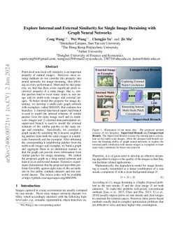 Explore Internal and External Similarity for Single Image Deraining with
  Graph Neural Networks