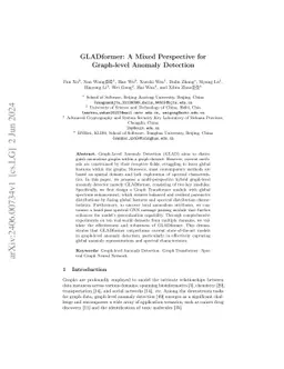 GLADformer: A Mixed Perspective for Graph-level Anomaly Detection