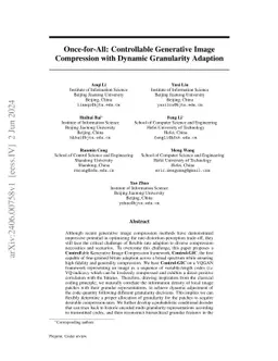 Once-for-All: Controllable Generative Image Compression with Dynamic Granularity Adaptation