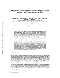 Freeplane: Unlocking Free Lunch in Triplane-Based Sparse-View
  Reconstruction Models
