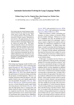 Automatic Instruction Evolving for Large Language Models