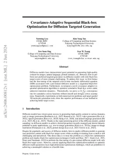 Covariance-Adaptive Sequential Black-box Optimization for Diffusion
  Targeted Generation