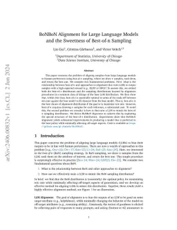 BoNBoN Alignment for Large Language Models and the Sweetness of
  Best-of-n Sampling
