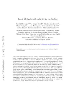 Local Methods with Adaptivity via Scaling